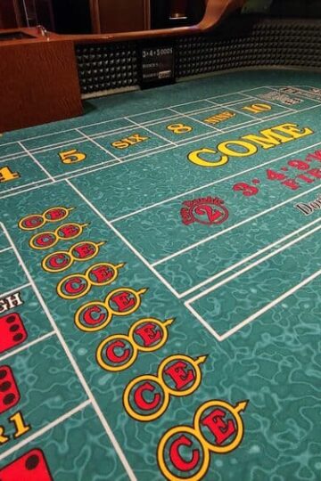 what is under the felt on a craps table