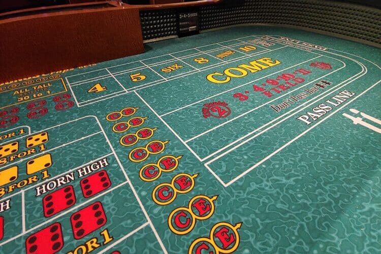 what is under the felt on a craps table